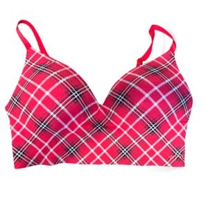 Victoria's Secret Pink Plaid Wireless T-Shirt Bra
